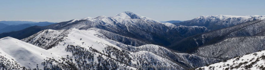 Mt Feathertop and the Razorback ridge from the Great Alpine Road, Victoria