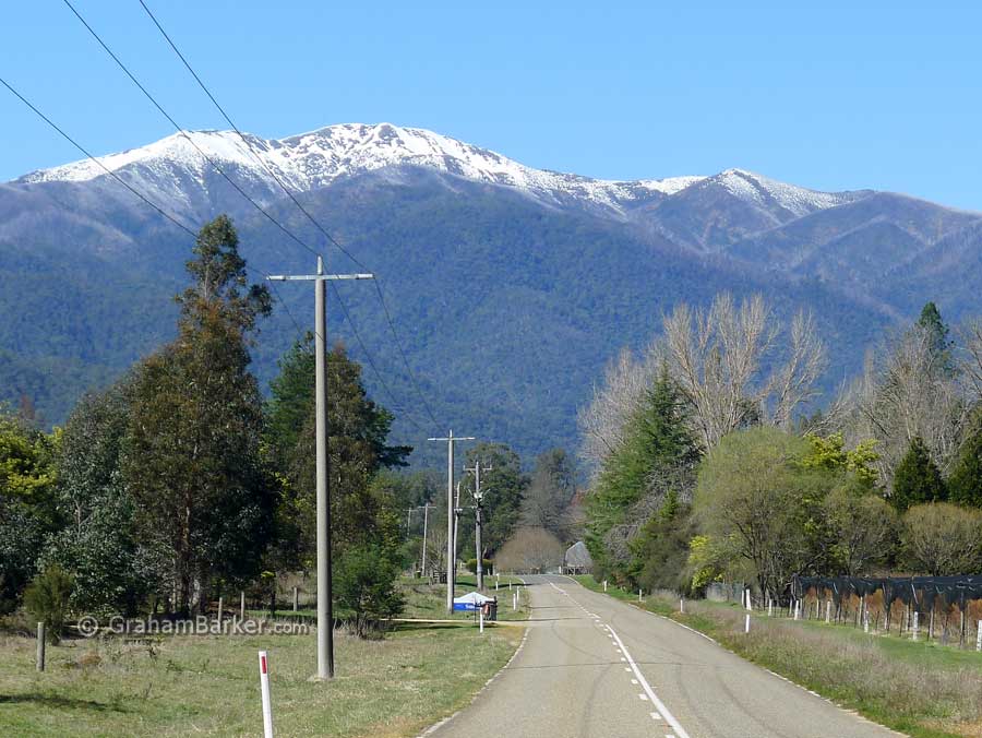 Mt Feathertop, approaching Harrietville. From the Great Alpine Drive, Victoria