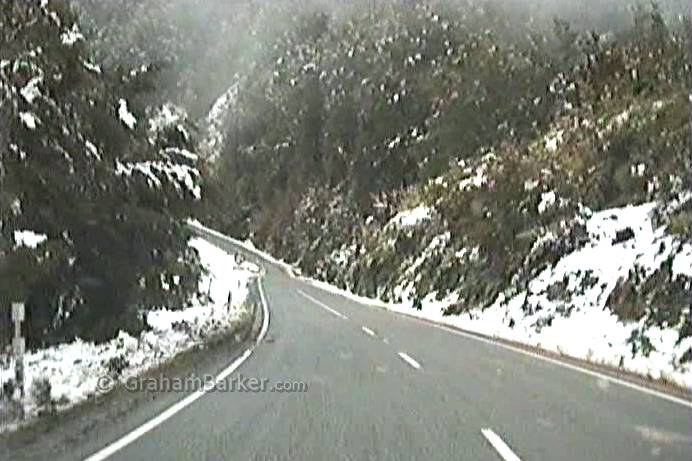 Snow in the Buller Gorge, New Zealand