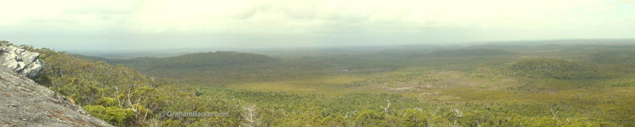 Panorama from Mt Chudalup near Northcliffe in Western Australia