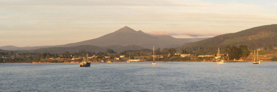 Early morning view across the Esperance Bay at Dover, Tasmania