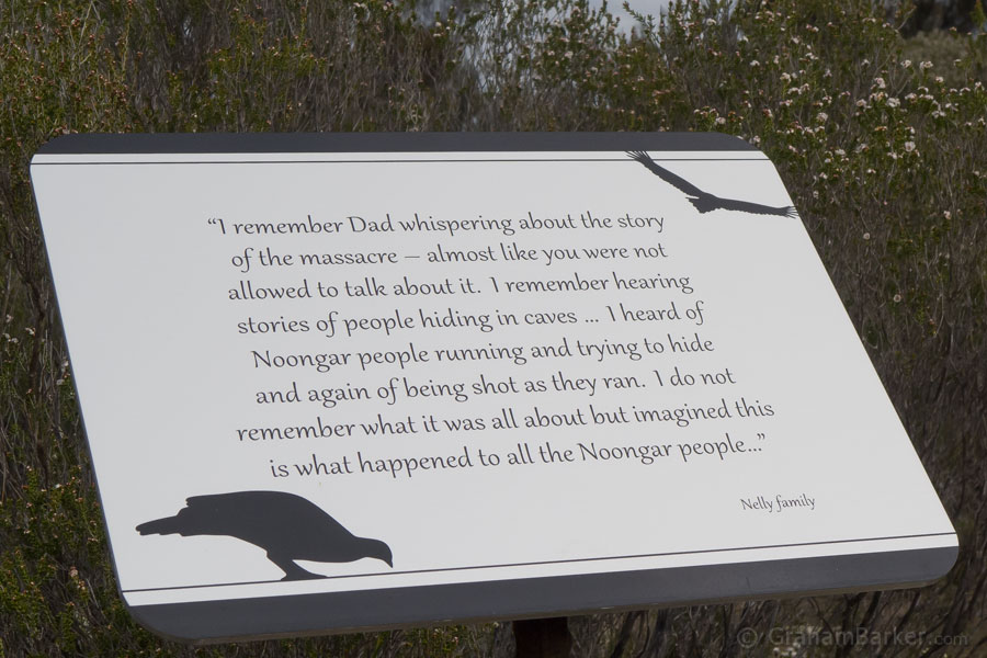 One of the plaques on the walk trail, Kukenarup memorial, Ravensthorpe, Western Australia