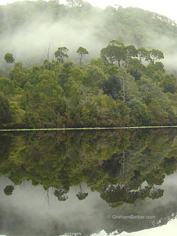 Perfect reflections on the Pieman River, Tasmania